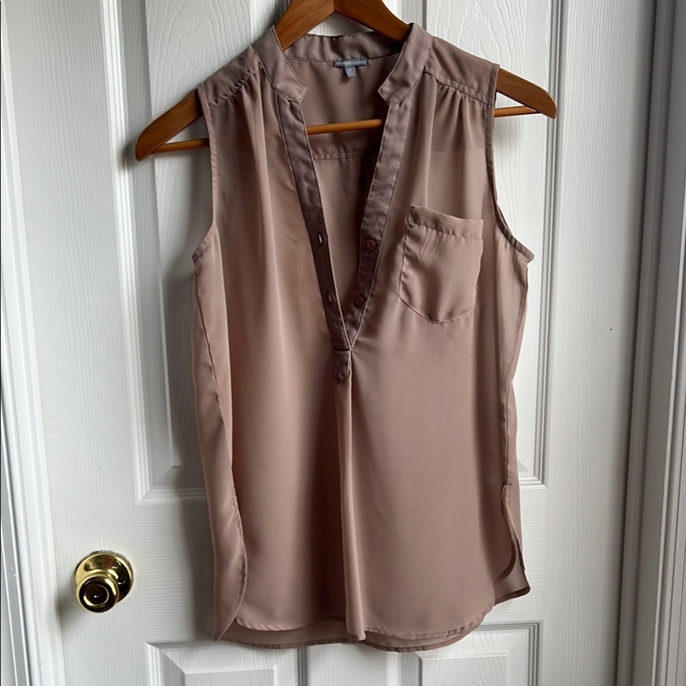Charlotte Russe Sleeveless Tan Blouse size medium